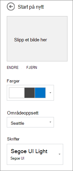 Tilpasse det valgte temaet