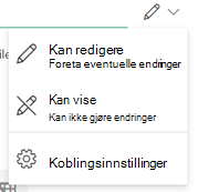 Penneikonet indikerer at mottakerne kan redigere filen