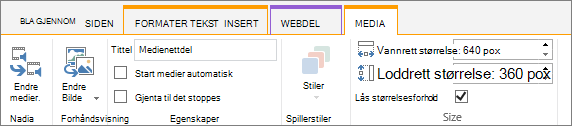 Medier-fanen på redigeringsbåndet