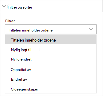 Nyheter, filtrere og sortere