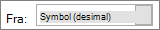 Kodetype for Ascii-tegn