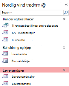 Egendefinert navigasjon i Northwind Traders
