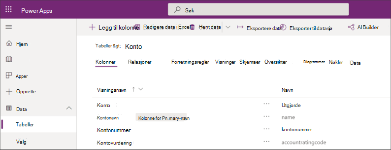 Forhåndsvise dataoverføringen i Dataverse