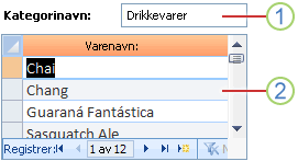 Skjema som inneholder delskjema