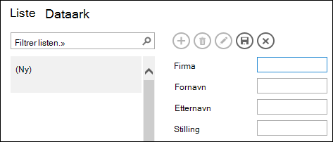 Legge til en mappe i en listevisning