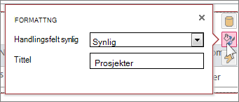 Dialogboksen Formatering i webdataarkvisning