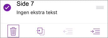 Slette en side i OneNote for iOS