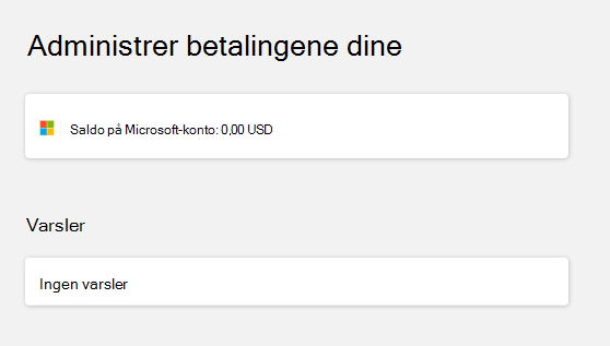Kontroller kontosaldoen etter pålogging.