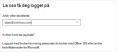 Lar deg logge deg på skjermen