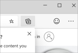 Velg Samlinger i Microsoft Edge Browser