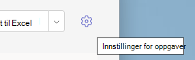 Oppgaveinnstillinger
