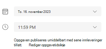 Redigere oppgave