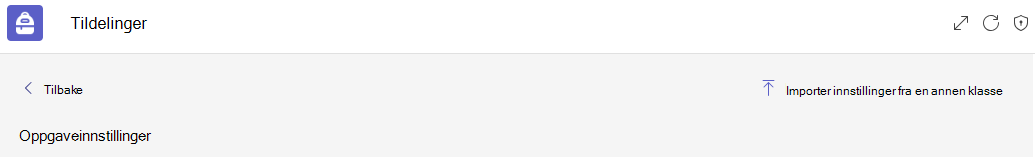 Skjermbilde av importalternativet.