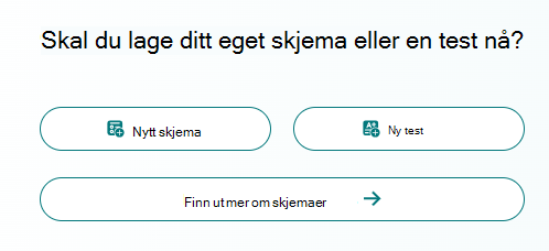 Skjermbilde av nye skjemaalternativer.