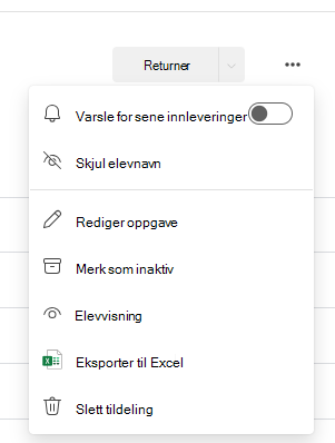 Skjermbilde av varslingsalternativet.