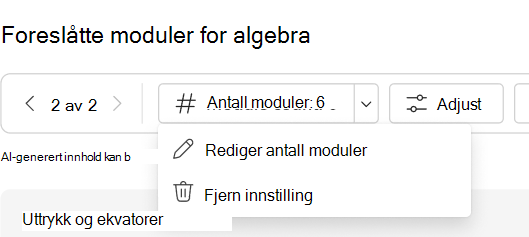 fjern innstilling