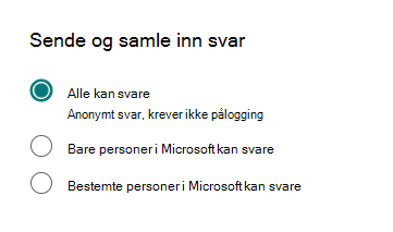 Skjermbilde av alternativet for alle.
