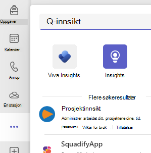 Skjermbilde av innsikt.
