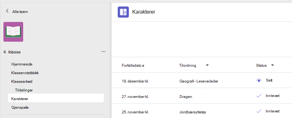 Elevkarakterer