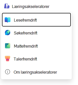 Skjermbilde av lesefremdrift.