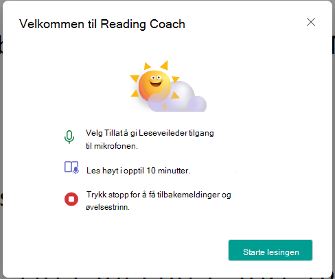 Begynne å lese