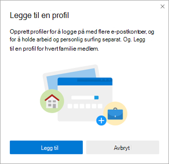 Legg til profil i Edge