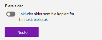 Skjermbilde av distribueringssiden.