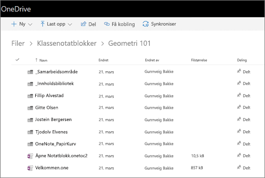 Skjermbilde av åpen notatblokk.