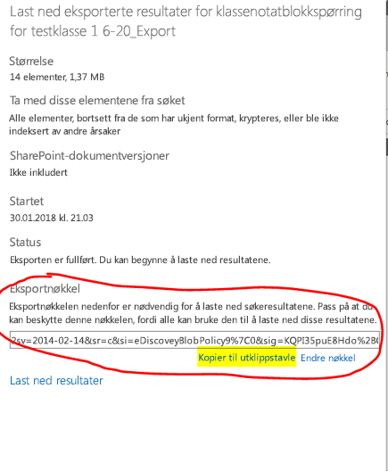 Last ned resultater