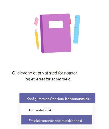 Skjermbilde av eksisterende innhold.