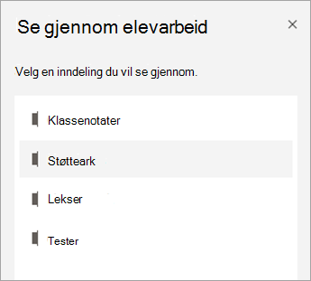 Velg en inndeling å se gjennom.