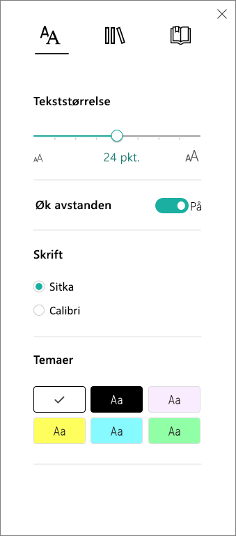 Menyen Tekstalternativer i Engasjerende leser