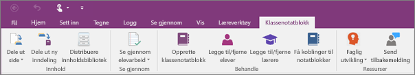 Klassenotatblokk-fanen.