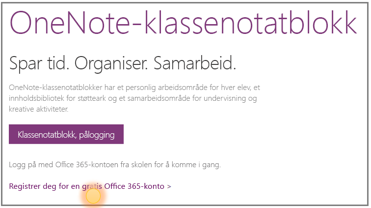 Skjermbilde av hvordan du får en gratis Office 365-konto.