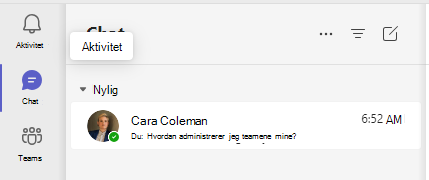 Skjermbilde av chat.