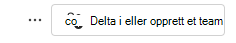 Skjermbilde av å bli med i teamet.
