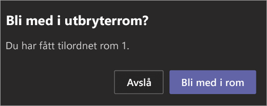 Invitasjon til å bli med i et utbryterrom.