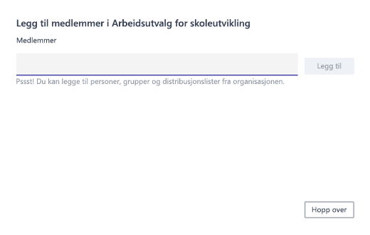 Legge til medlemmer