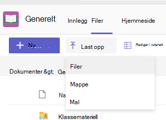 Skjermbilde av opplastingen.