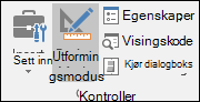 Utformingsmodus på båndet