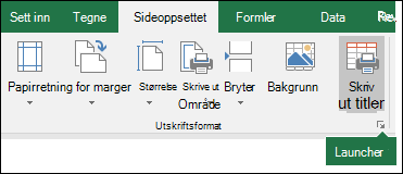 Dialogboksvelger for utskriftsformat