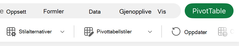 Knappen Stilalternativer på iPad