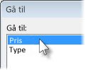 Dialogboksen Gå til