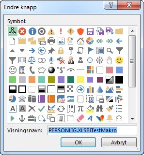 Endre knapp, dialogboks