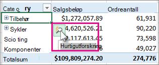 Hurtigutforskning-knappen