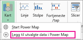 Legg til merket data-kommandoen i Power Map