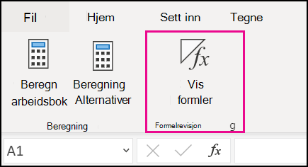 Vis formler på nettet