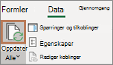 Musepeker over Oppdater alt-knappen