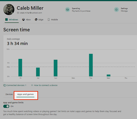 Valg av spill og apper