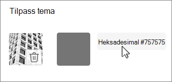 Rediger farge som skjermbilde av heksadesimal verdi